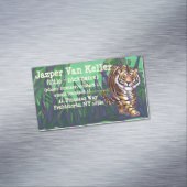 Cute Tiger en Oerwoud Magnetisch Visitekaartje (Voorbeeld)