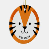 Cute Tiger Face Kind keramisch Ornament (Rechts)