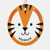 Cute Tiger Face Kind keramisch Ornament (Links)
