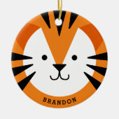 Cute Tiger Face Kind keramisch Ornament (Voorkant)