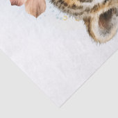 Cute Tiger Floral Cub Waterverf Tissuepapier (Detail)