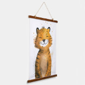 Cute Tiger Hangend Wandkleed (Gebogen)