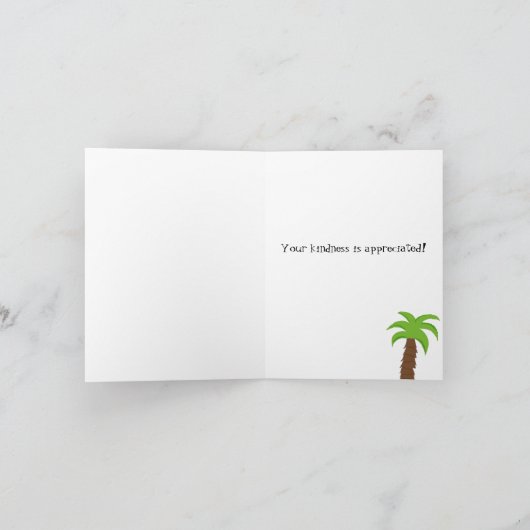 Cute Tiger Hartelijk dank Bedankkaart (Binnen)