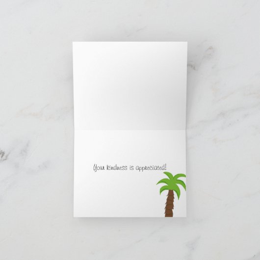 Cute Tiger Hartelijk dank Bedankkaart (Binnen)