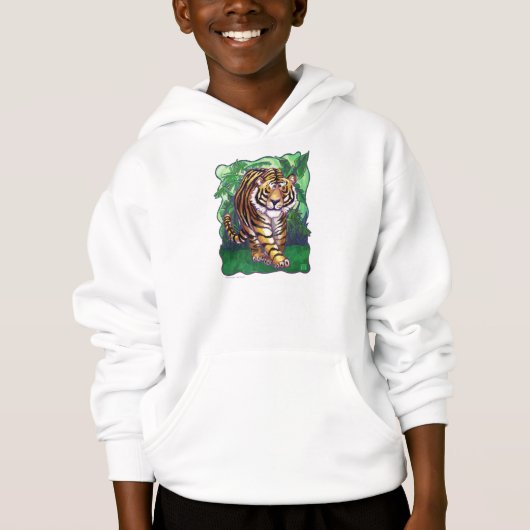 Cute Tiger Head en Tails Kinder Sweatshirt (Voorkant)