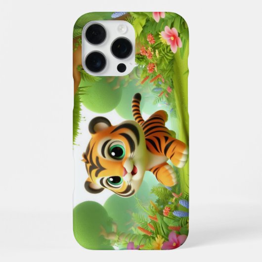 Cute Tiger iPhone Hoesje (Achterkant)