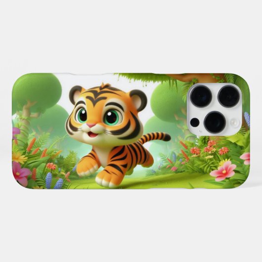 Cute Tiger iPhone Hoesje (Achterkant horizontaal)