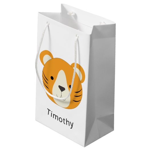 Cute Tiger Klein Cadeauzakje (Achterkant Gekanteld)