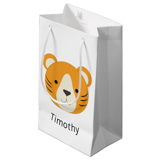 Cute Tiger Klein Cadeauzakje (Voorkant Gekanteld)