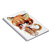 Cute Tiger Love-laptop Notitieboek (Rechterzijde)