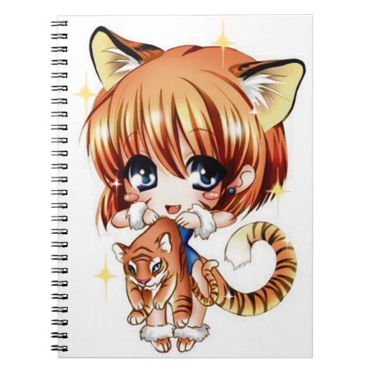 Cute Tiger Love-laptop Notitieboek (Voorkant)