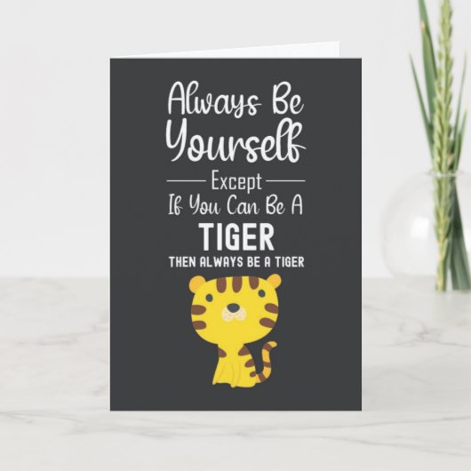 Cute Tiger Lover Cards Funny Animal Wlidlife Humor Kaart (Voorkant)