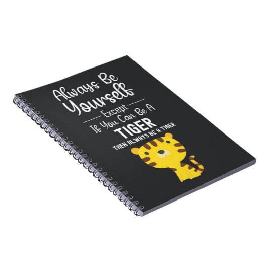 Cute Tiger Lover Gifts Animal Wildlife Funny Humor Notitieboek (Rechterzijde)