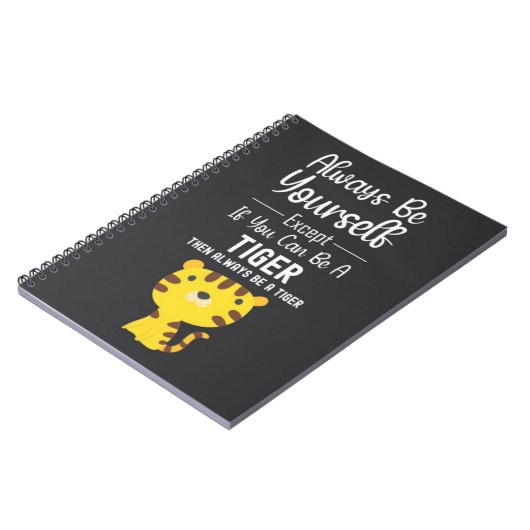 Cute Tiger Lover Gifts Animal Wildlife Funny Humor Notitieboek (Linkerzijde)