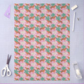 Cute Tiger Pattern Vibrant Pink and Orange Jungle Tissuepapier (Craft)