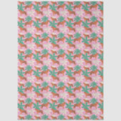 Cute Tiger Pattern Vibrant Pink and Orange Jungle Tissuepapier (Voorkant)