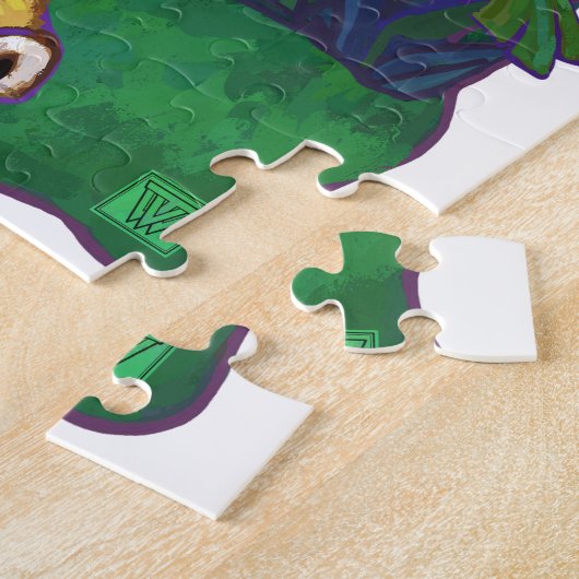 Cute Tiger Personalized Birthday Party Puzzle Legpuzzel (Zijkant)