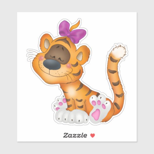Cute Tiger Sticker (Vel)