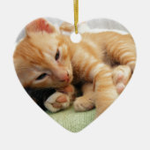 Cute Tiger Stripe Kitten Keramisch Ornament (Voorkant)