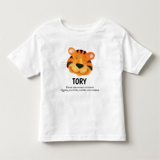 Cute Tiger Tory name betekent t-shirt (Voorkant)
