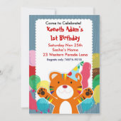 Cute Tiger - Uitnodiging van Kinderen van de Parti (Voorkant)