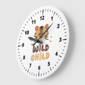 Cute Tiger Wild Child Grote Klok (Hoek)