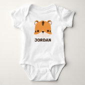 Cute Tiger with Personalized Name Romper (Voorkant)