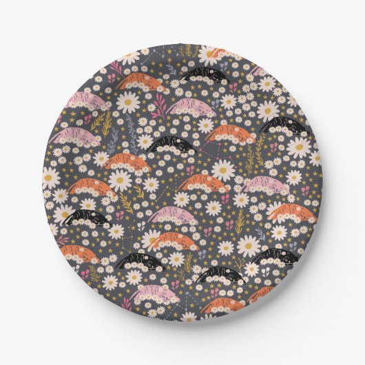 Cute Tigers Paper Borden Papieren Bordje (Voorkant)