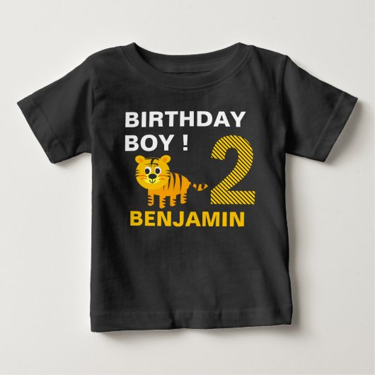 Cute Tijger 2e Tweede Verjaardagsfeestje (Voorkant)