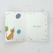Cute tijger aangepaste leeftijd verjaardag kaart (Binnen)