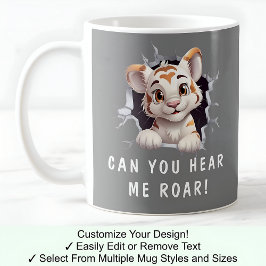 Cute Tijger In Een Mok! Nieuwigheid Voor Tijgerlie Koffiemok
