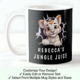 Cute Tijger In Een Mok! Nieuwigheid Voor Tijgerlie Koffiemok