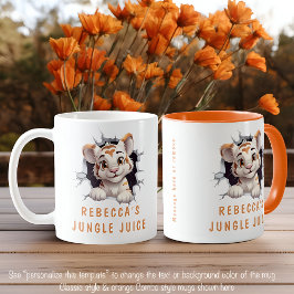 Cute Tijger In Een Mok! Nieuwigheid Voor Tijgerlie Koffiemok