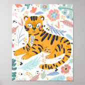 Cute Tijger Kunst Poster (Voorkant)