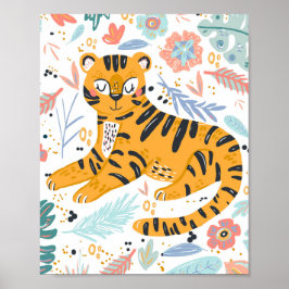 Cute Tijger Kunst Poster