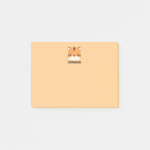 Cute Tijger met Gepersonaliseerde Naam Post-it® Notes