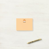 Cute Tijger met gepersonaliseerde naam Post-it® Notes (Op bureau)