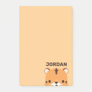 Cute Tijger met Gepersonaliseerde Naam Post-it® Notes