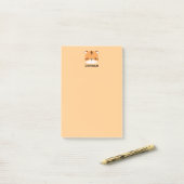 Cute Tijger met Gepersonaliseerde Naam Post-it® Notes (Op bureau)
