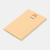 Cute Tijger met Gepersonaliseerde Naam Post-it® Notes (Schuin)