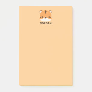Cute Tijger met Gepersonaliseerde Naam Post-it® Notes
