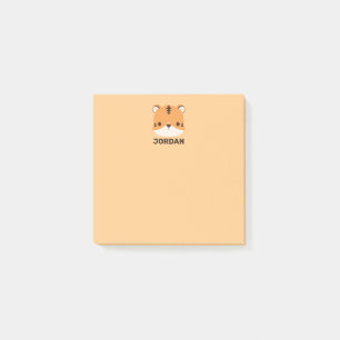 Cute Tijger met Gepersonaliseerde Naam Post-it® Notes