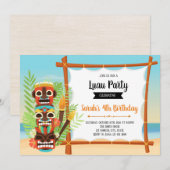 Cute tiki party uitnodiging (Voorkant / Achterkant)