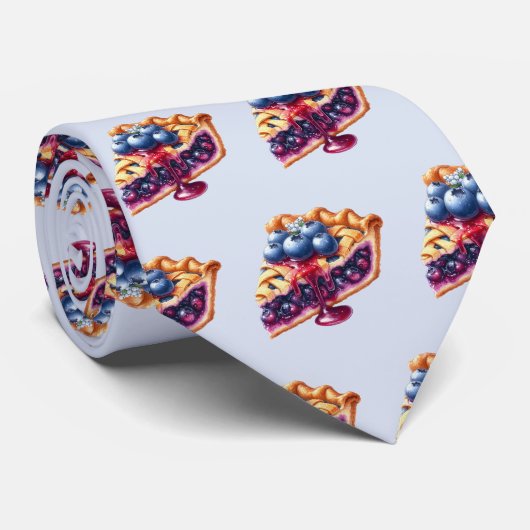 Cute tiled blueberry tie pattern  stropdas (Opgerold)