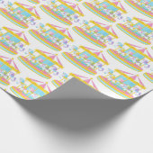 Cute tiled carrouselpatroon cadeaupapier (Hoek)