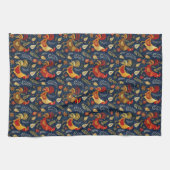 Cute tiled chickens pattern  theedoek (Horizontaal)