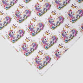 Cute tiled girls unicorn party tissuepapier (Detail)