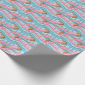 Cute tiled melting ice cream pattern  cadeaupapier (Hoek)