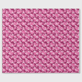 Cute tiled pattern pink hearts  cadeaupapier (Vlak)