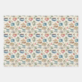 Cute tiled tea party inpakpapier vel (Voorkant)